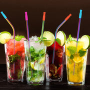 10Pcs Stainless Steel Straws Reusable Drinking Straws